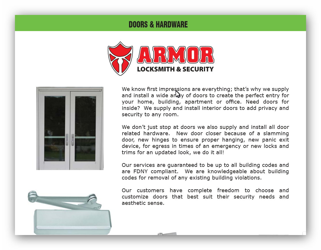 Doors & hardware